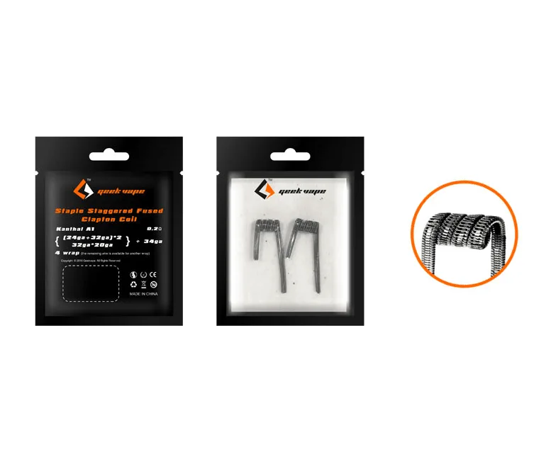 2x Staple Staggered Fused Clapton Coils - By GEEKVAPE