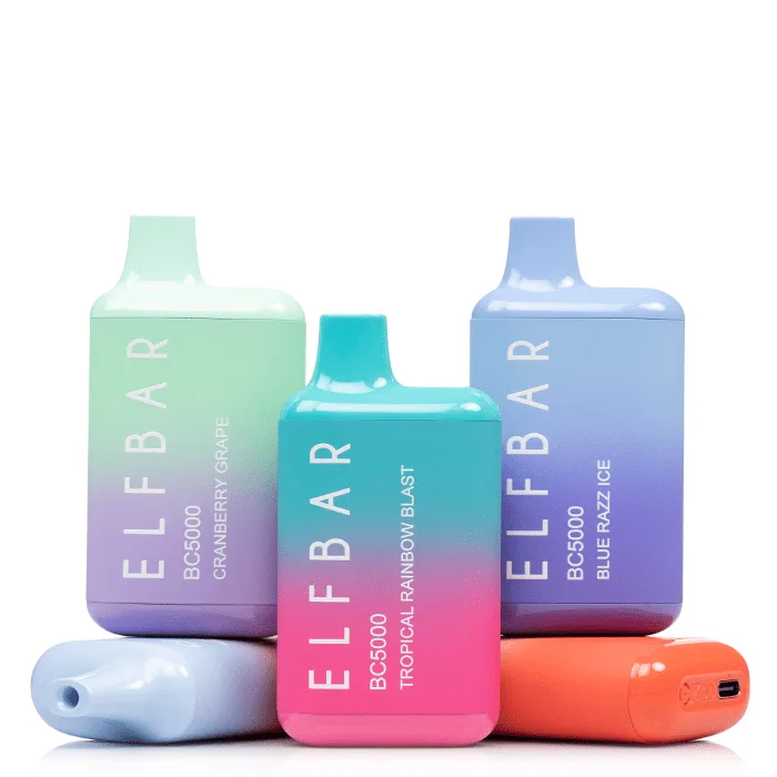 6 Pack of EB Design (Formerly Elf Bar) 5000 Puffs NICOTINE FREE Disposable 0%
