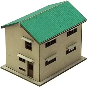 Advance Z Gauge Two-Story House Green Roof Paper Model Kit