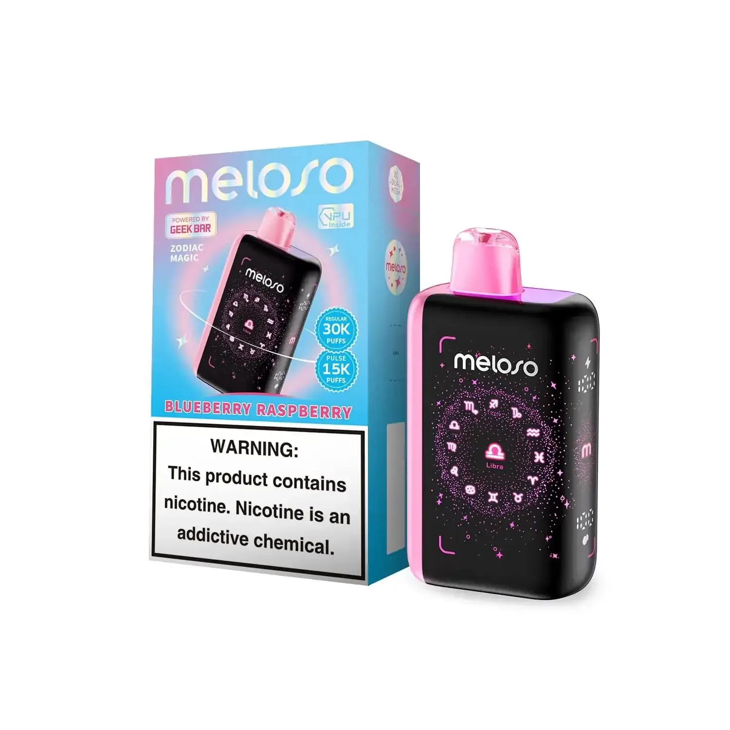 Blueberry Raspberry - Geek Bar Meloso Bar 30k Disposable Vape