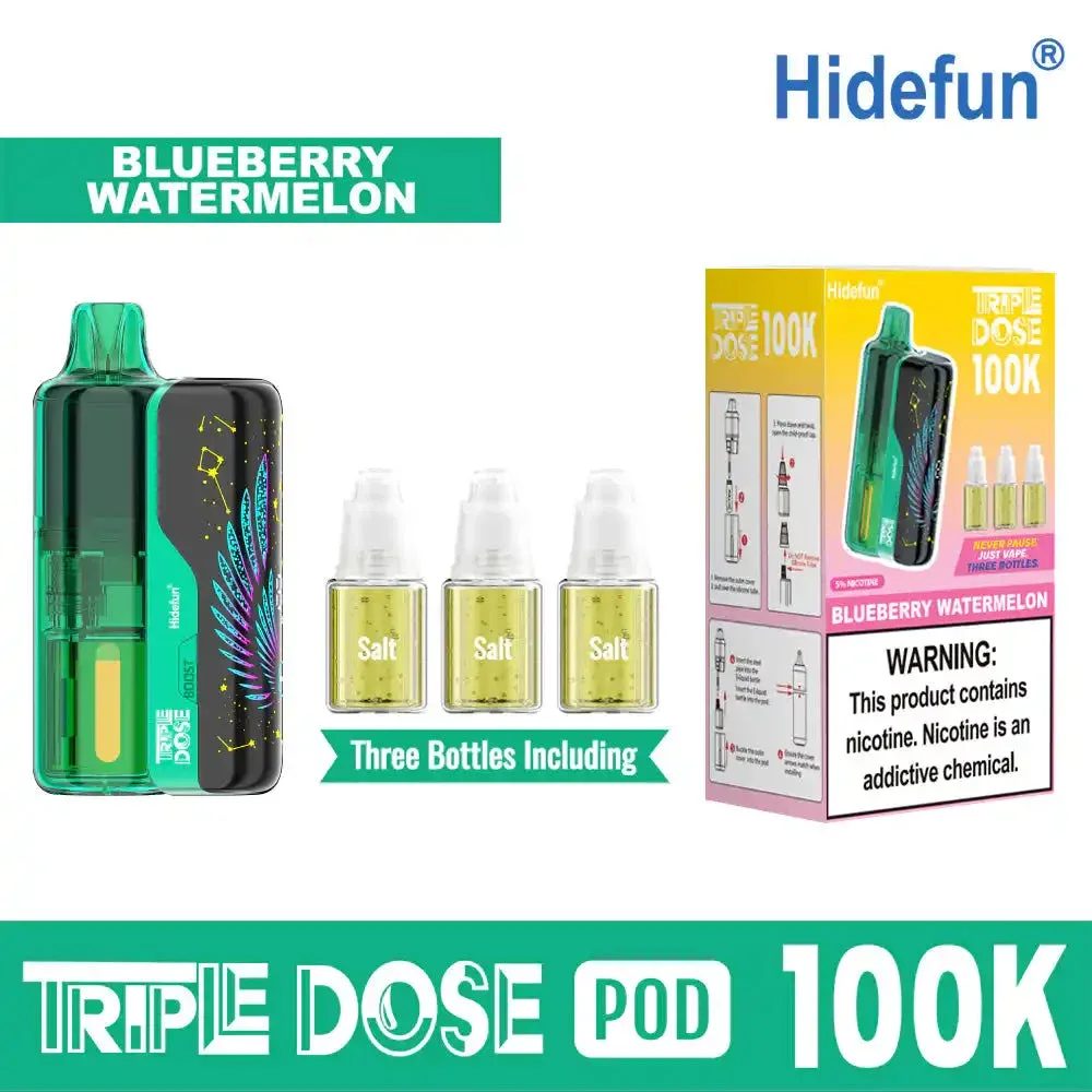 Blueberry Watermelon - Hide Fun Triple Dose 100K Disposable Vape Kit
