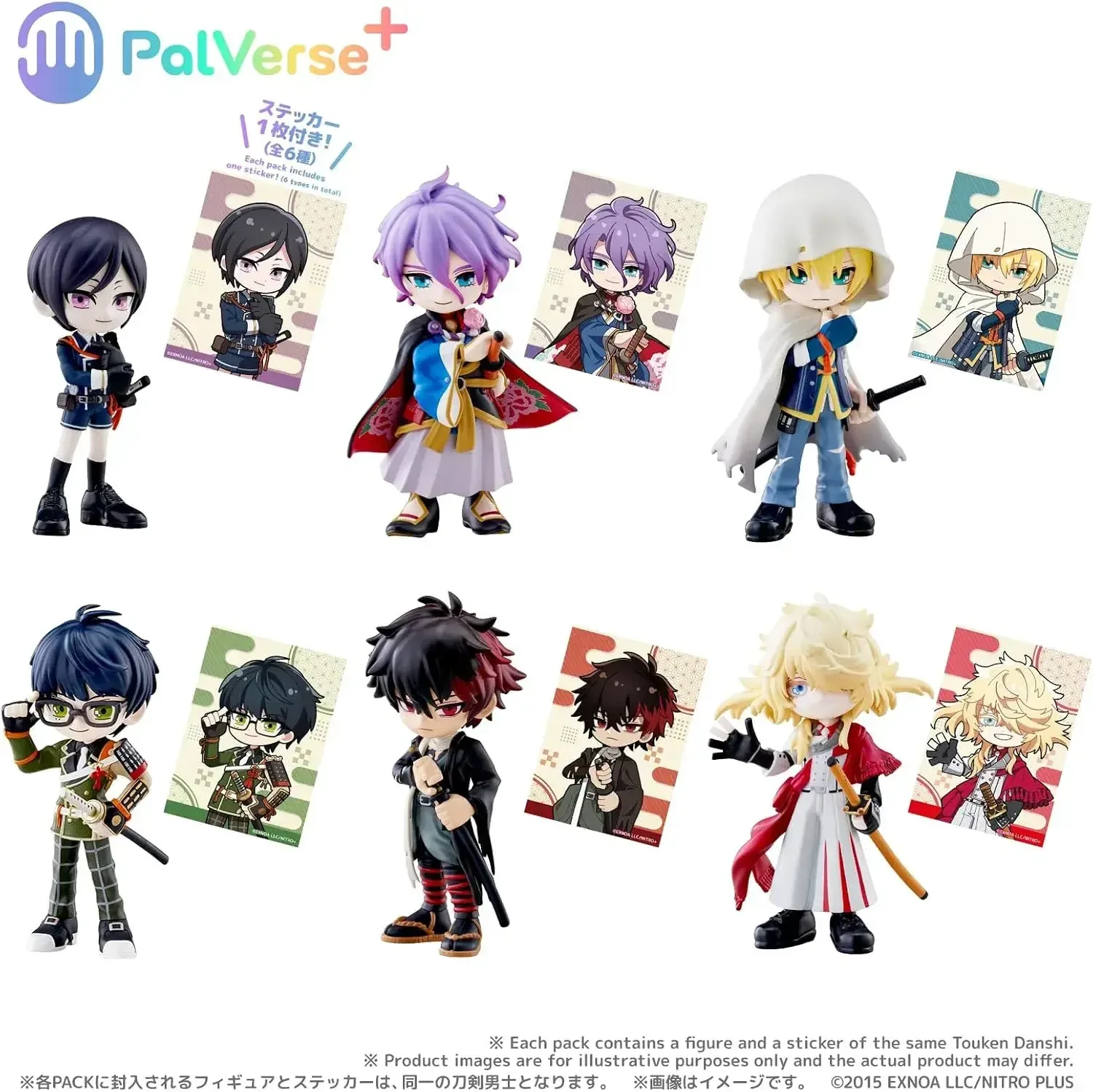 Bushiroad PalVerse Touken Ranbu Online Vol 2 Figure Set 6-Pack