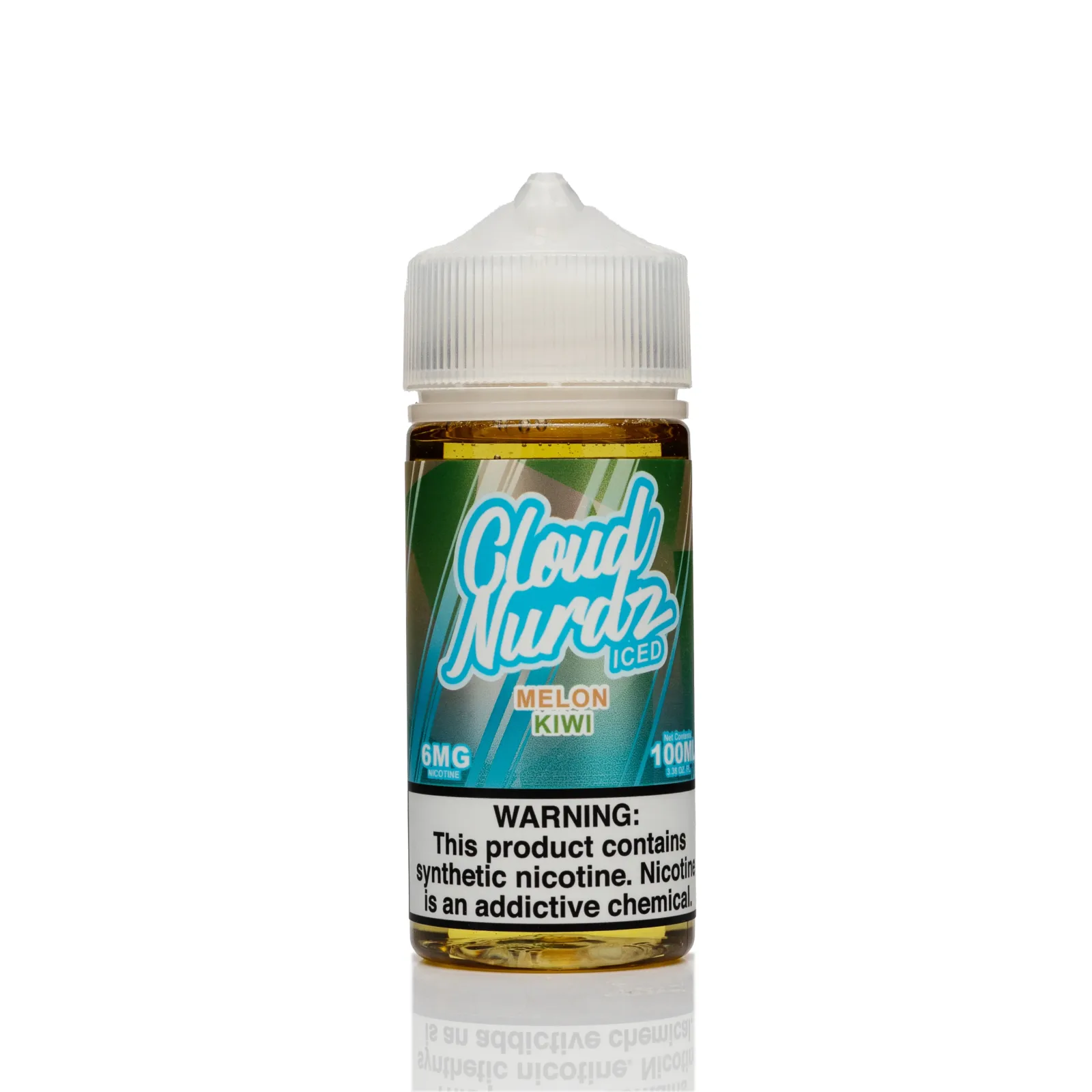 Cloud Nurdz E-Liquid - Kiwi Melon Ice - 100ml - Image 2