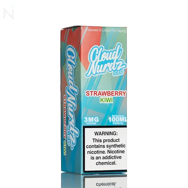 Cloud Nurdz E-Liquid - Strawberry Kiwi Iced - 100ml - Image 2