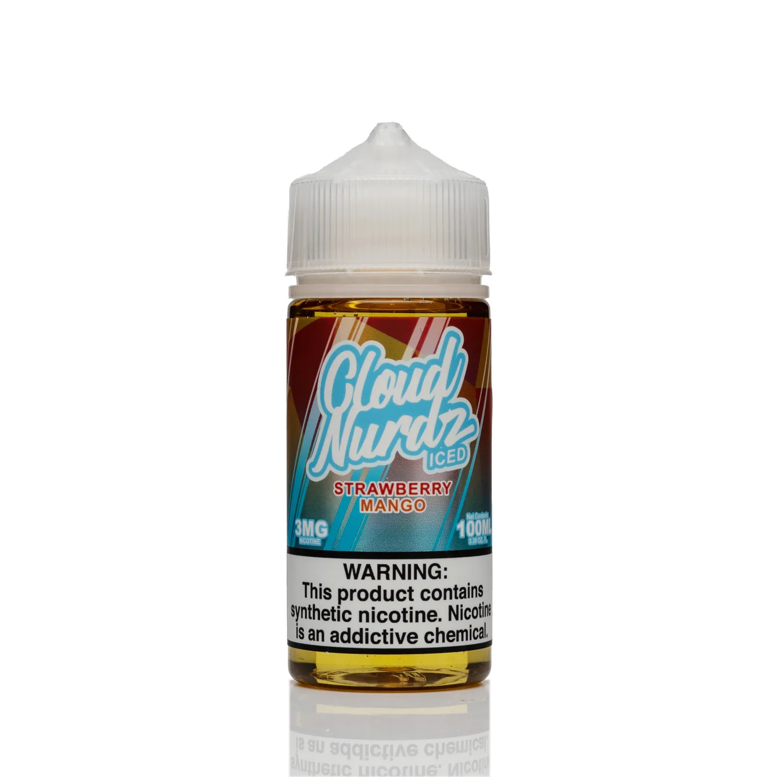 Cloud Nurdz E-Liquid - Strawberry Mango Ice - 100ml - Image 2