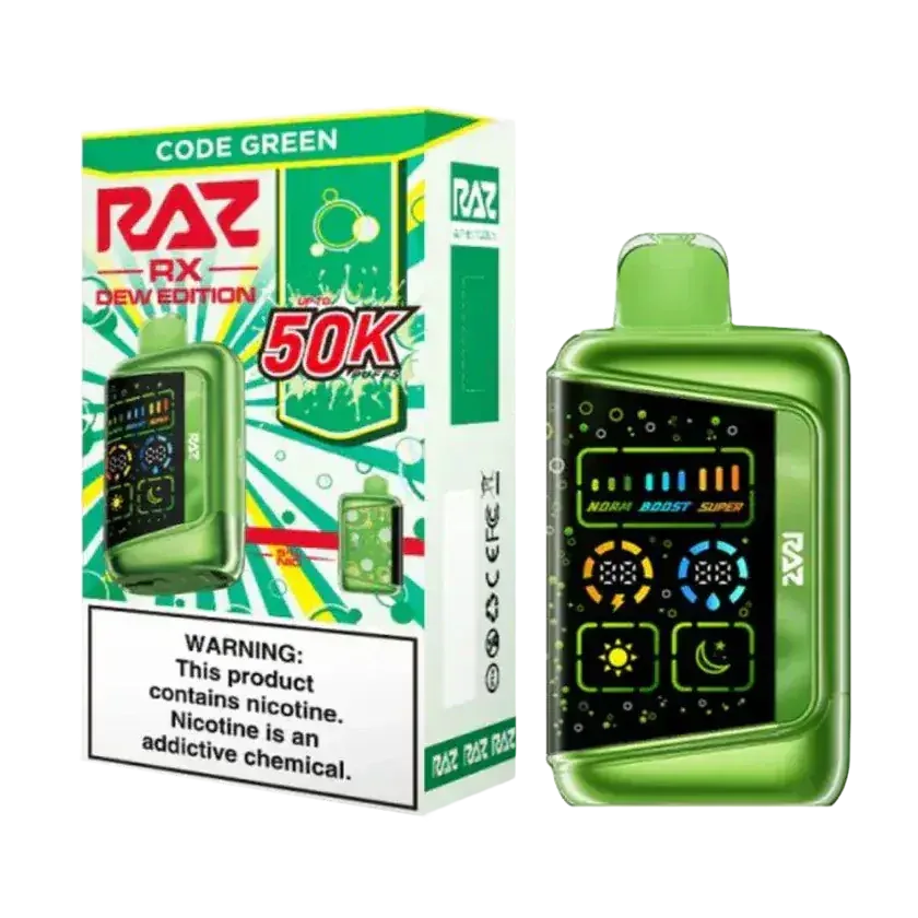 Code Green - RAZ RX 50K Dew Edition Disposable Vape