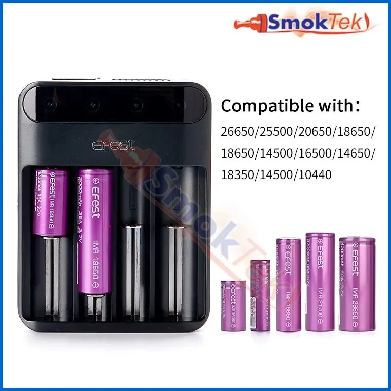 Efest LUSH Q4 Intelligent LED Battery Charger - 4 Bay - Image 2