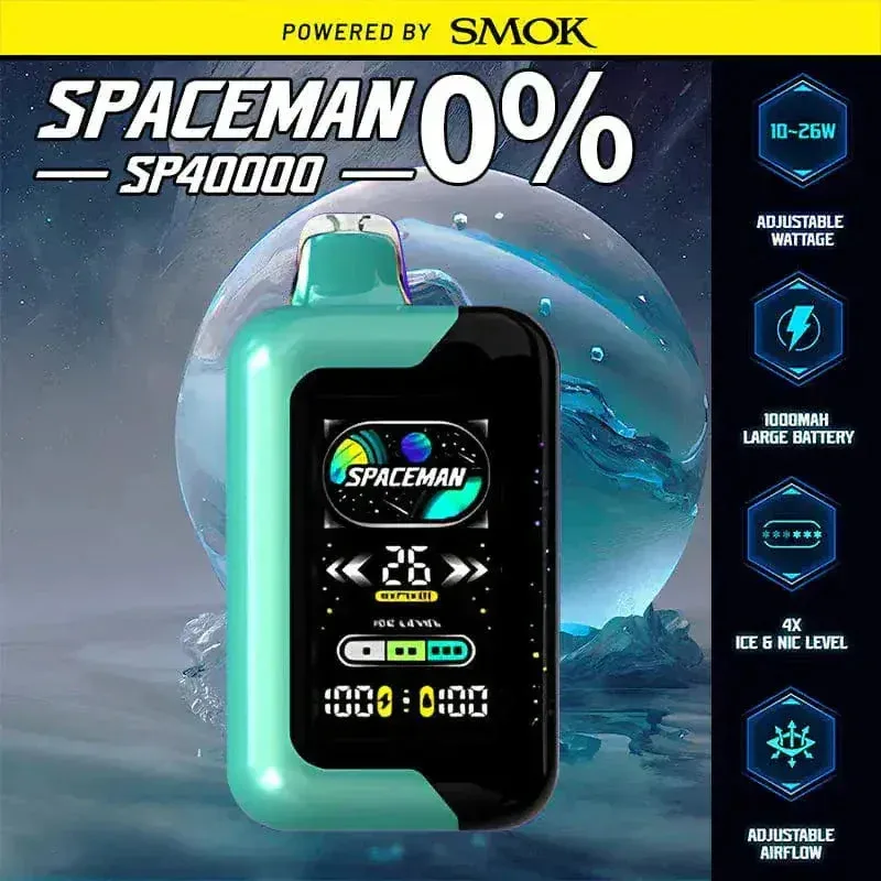 Fresh Mint - Spaceman SP40000 Disposable Vape Zero Nicotine