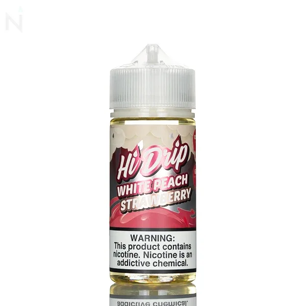Hi Drip E-Liquid - White Peach Strawberry - 100ml - Image 2