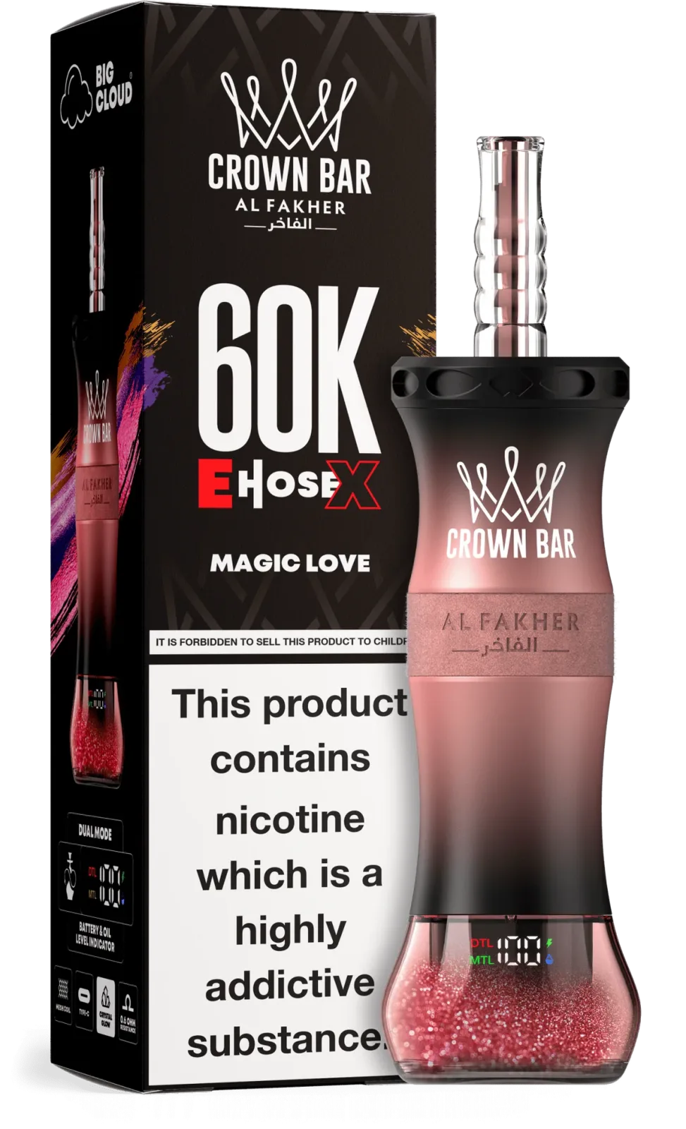 Magic Love Al Fakher Crown Bar E Hose X 60k