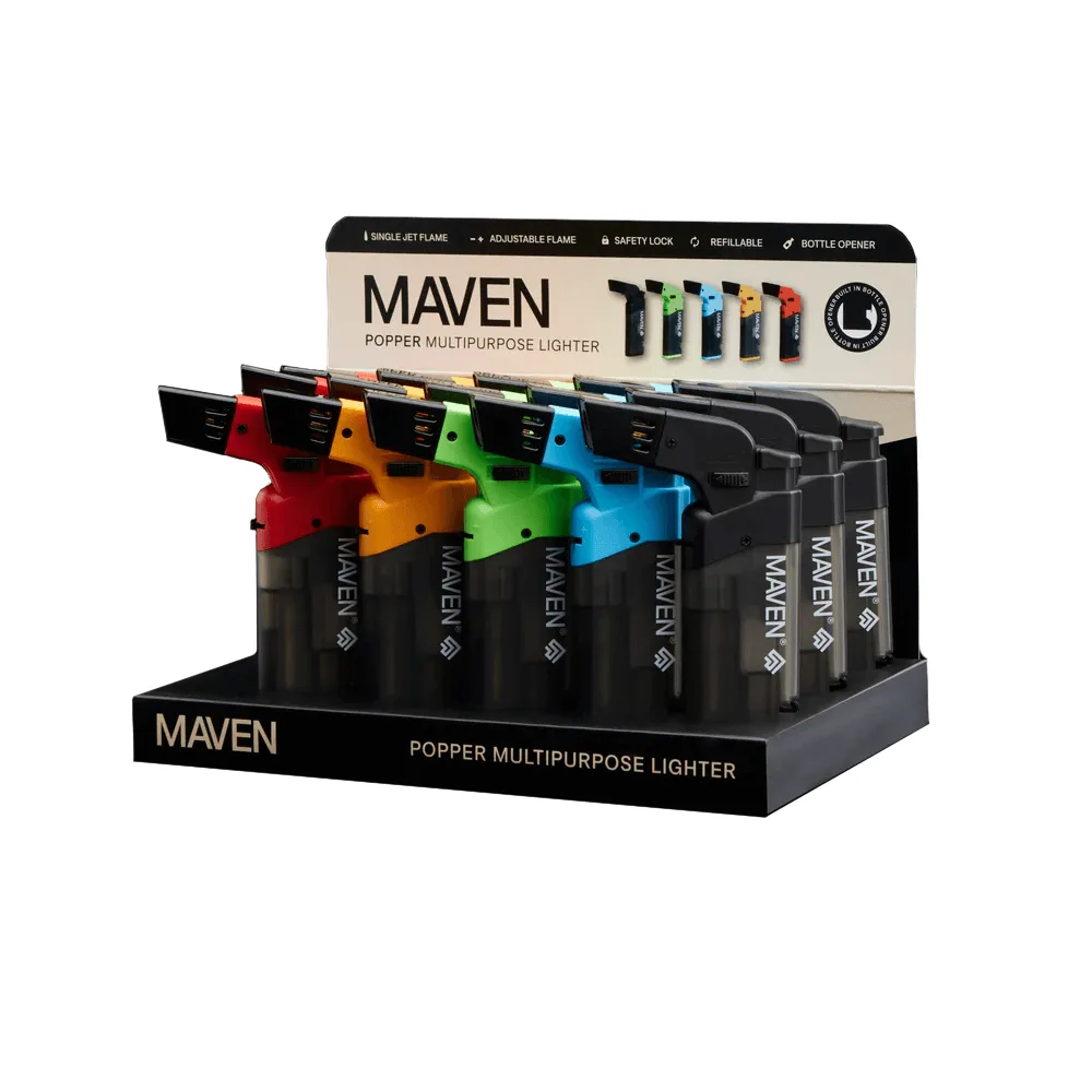 Maven Popper Torch Lighter – 15pc Display