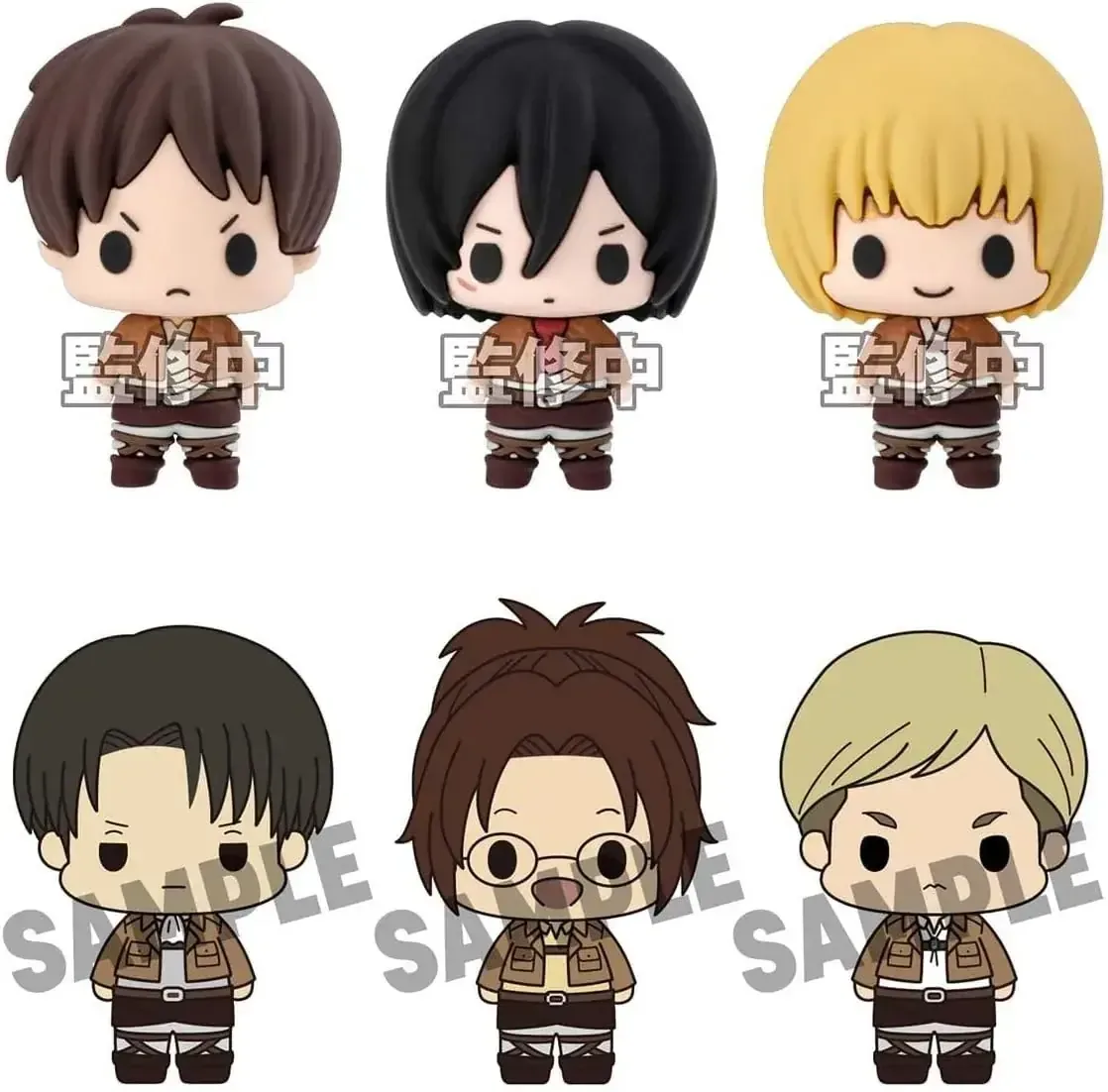 MegaHouse Chokorin Attack on Titan 6 Figures with Display Bases