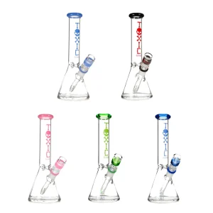 MKGlass TX75 Toxic Beaker Water Pipe 10″