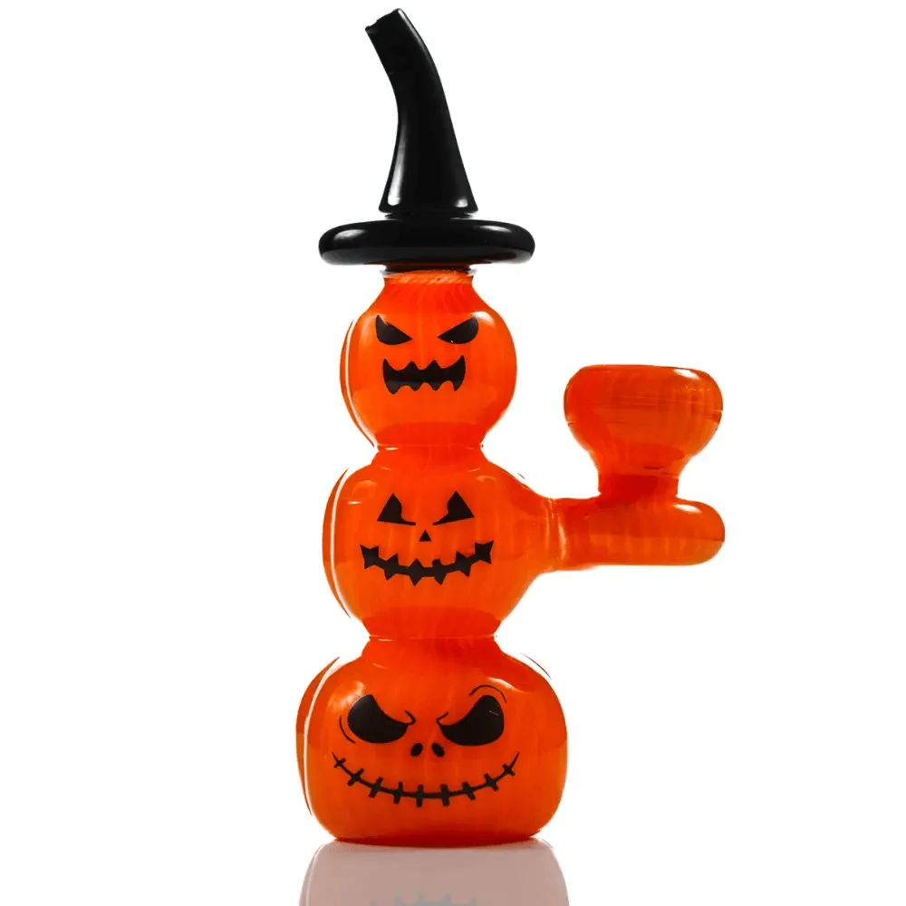 MKGlass TXH104 Toxic Pumpkin Bubbler