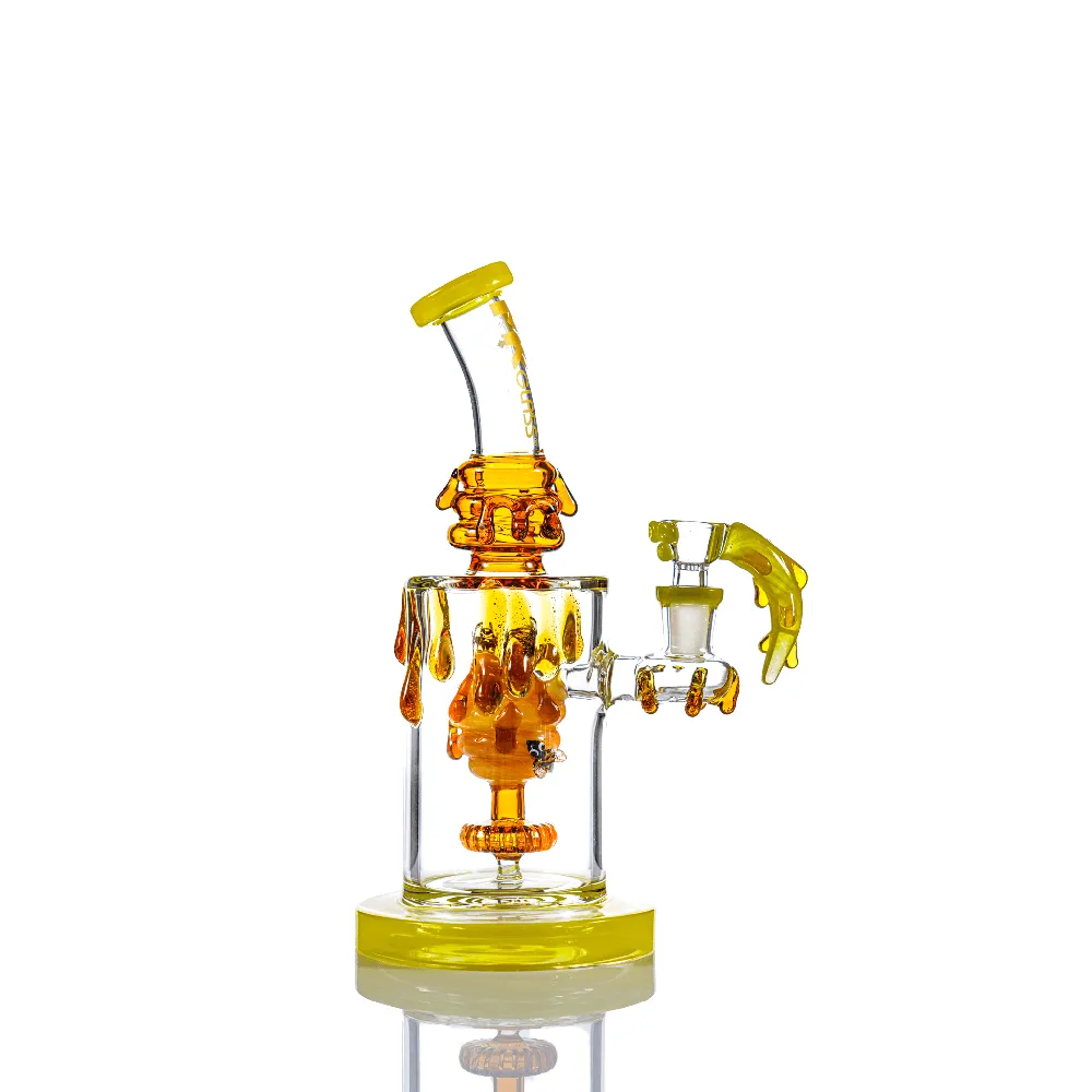 MKGlass (Water Pipe) MK109 Honeydrip Bee Rig 9″