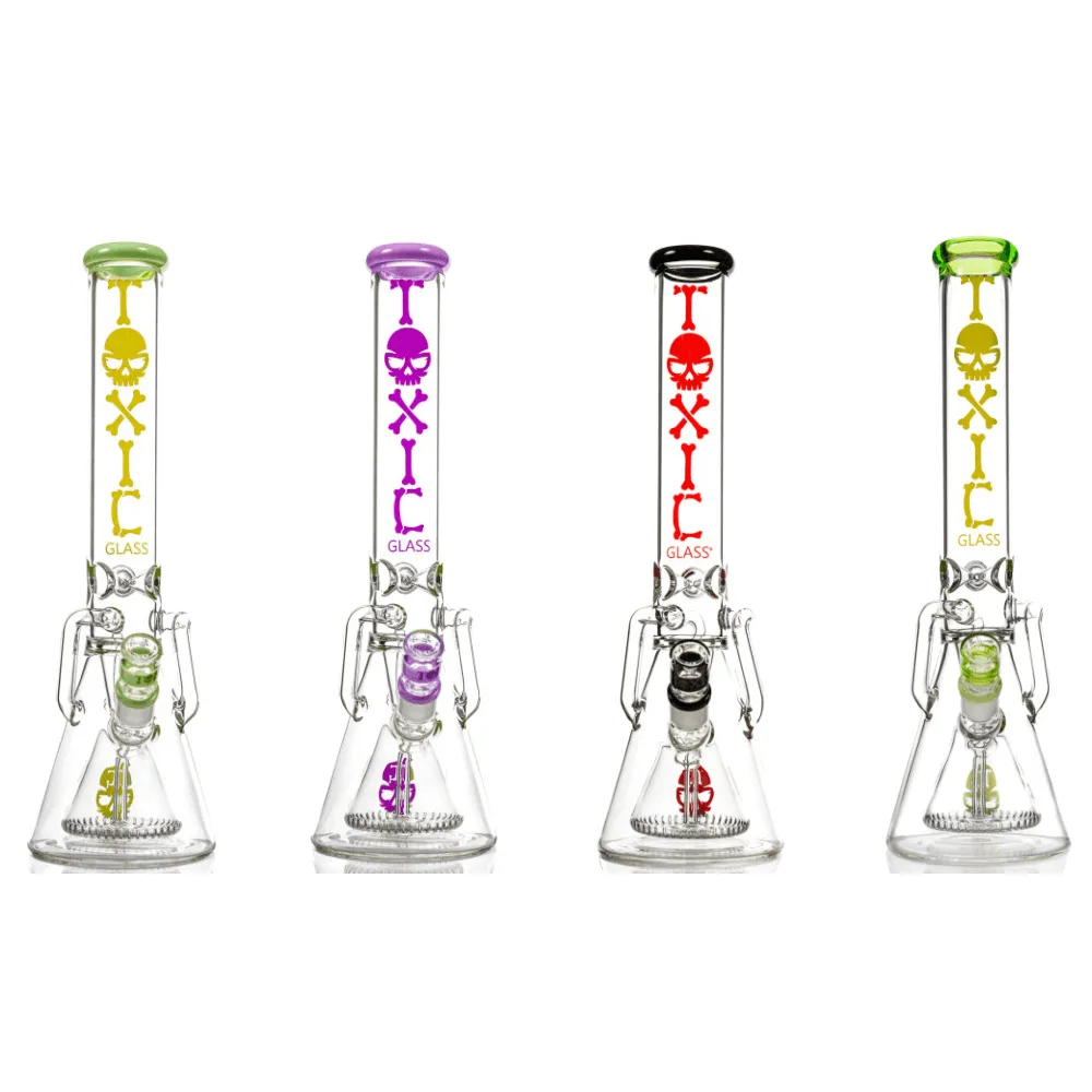 MKGlass (Water Pipe) TX72 Toxic 16″ Pyramid Recycler Beaker