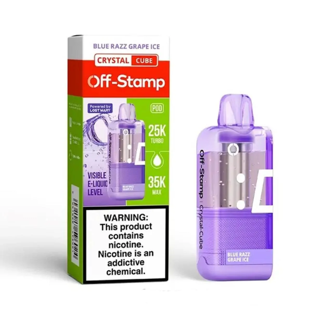 Off Stamp Crystal Cube 35k Puff Pre-filled Disposable Replacement Pod – 1PK - Image 2