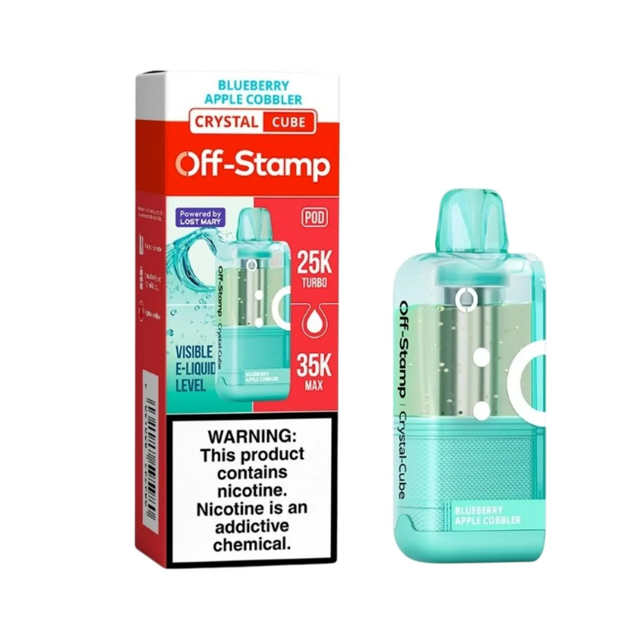Off Stamp Crystal Cube 35k Puff Pre-filled Disposable Replacement Pod – 1PK