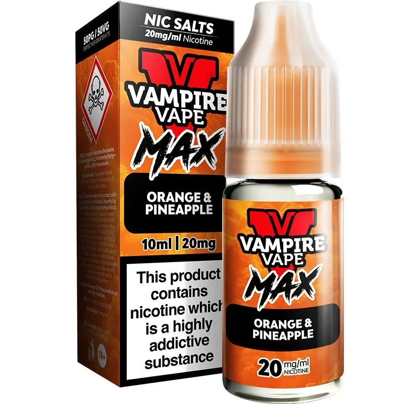 Orange & pineapple Vampire Vape Max e-liquid 10ml