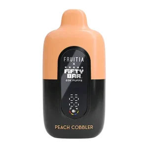 Peach Cobbler FRUITIA X Fifty Bar 20K - America’s Trusted Online Vape Store