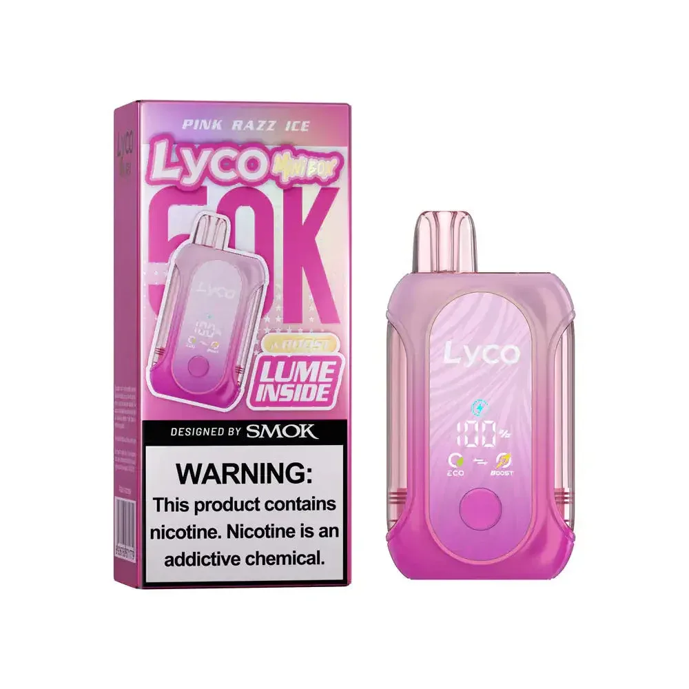 Pink Razz Ice - LYCO Mini Box 50k Disposable Vape