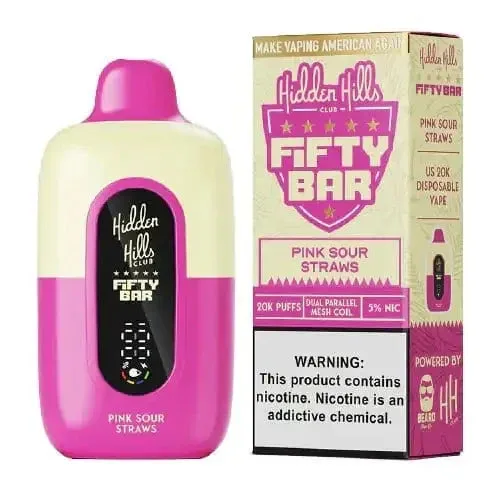 Pink Sour Straws - Fifty Bar 20K Disposable Vape