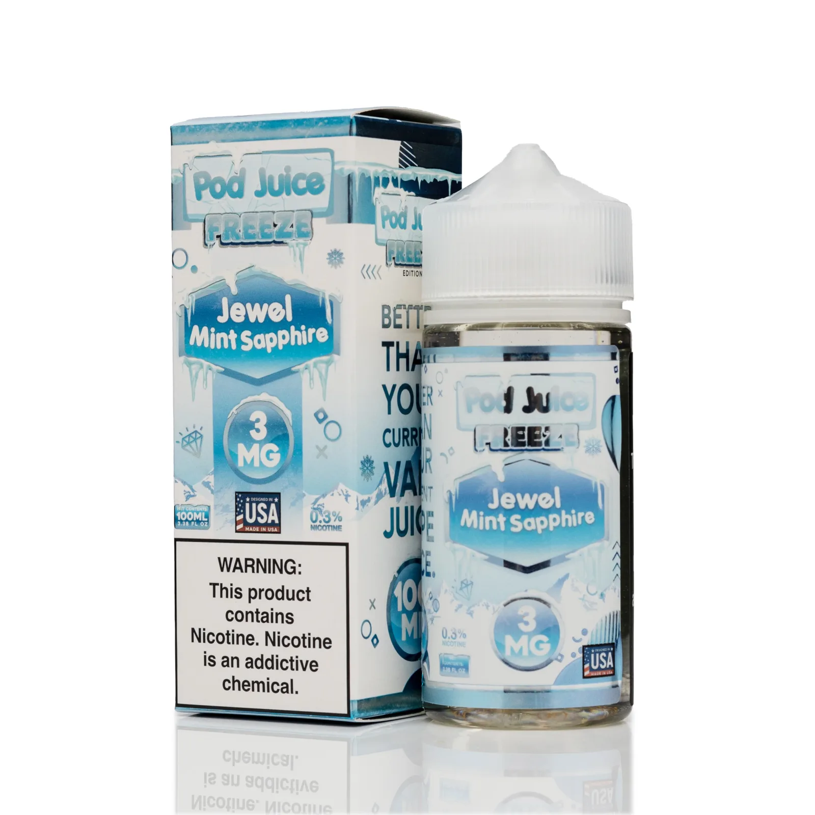 Pod Juice - Jewel Mint Sapphire Freeze - 100ml - Image 2