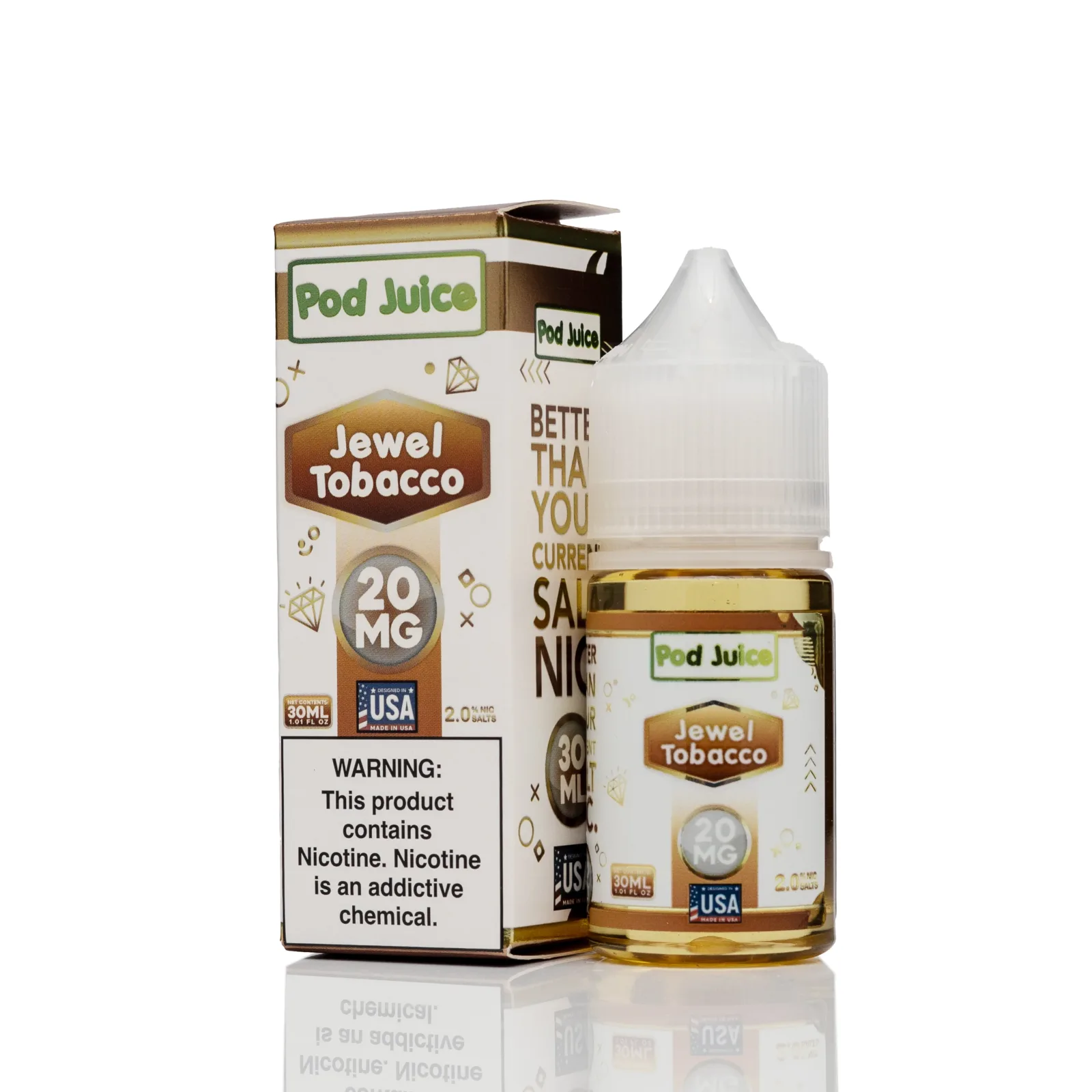 Pod Juice Salt - Jewel Tobacco - 30ml - Image 2