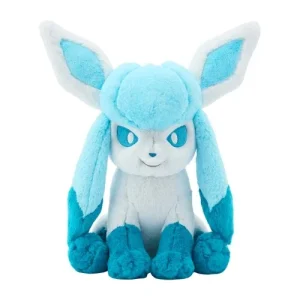 Pokemon Fluffy Glaceon Blue Plush Cuddly Stuffed Collectible