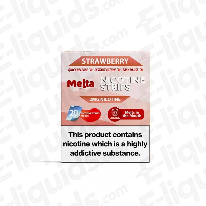 Strawberry MELTA Nicotine Strips