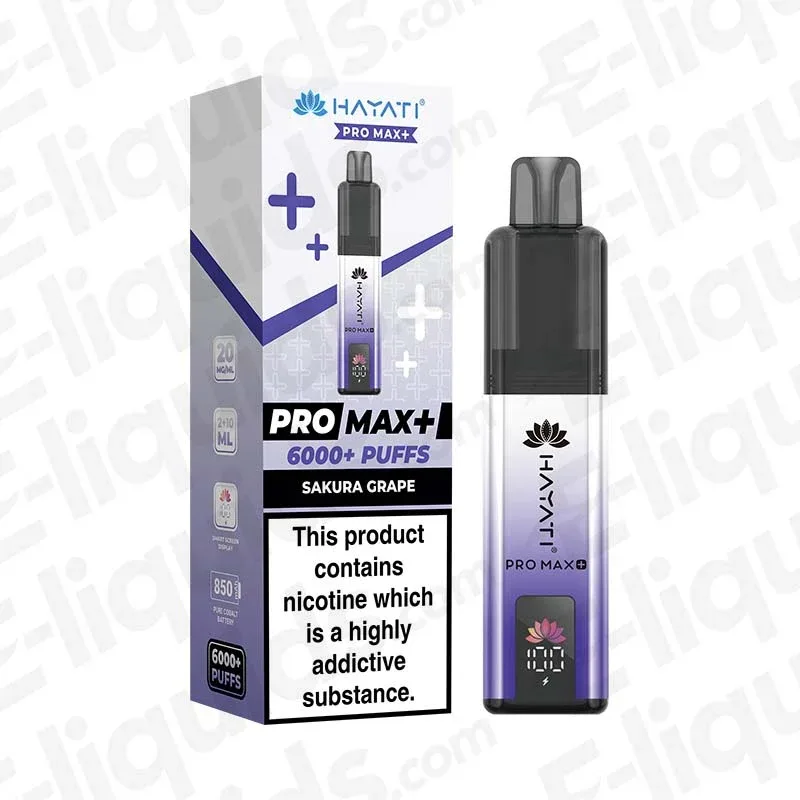 Hayati Pro Max+ 6K Sakura Grape Prefilled Pod Kit