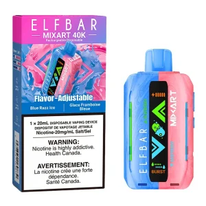 Elf Bar MixArt 40K Disposable Vape Device - Blue Razz Ice 20ml