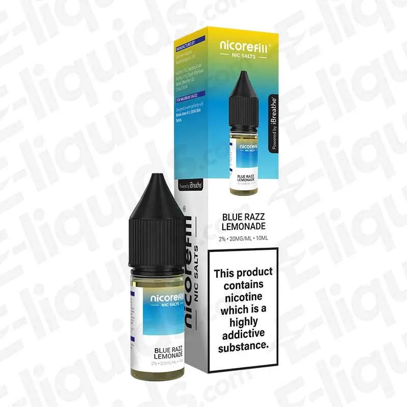 Nicorefill Blue Razz Lemonade Nic Salt