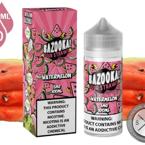 Watermelon BAZOOKA SOUR STRAWS 100ml
