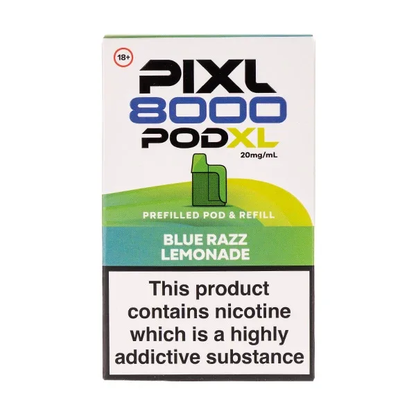 Blue Razz Lemonade Pixl 8000 Prefilled Pod + Refill Pack