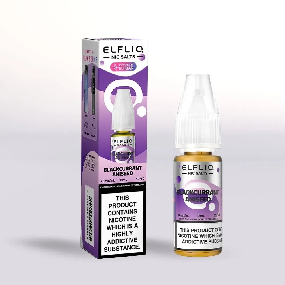 Elf Bar ElfLiq Blackcurrant Aniseed Nic Salt E-Liquid