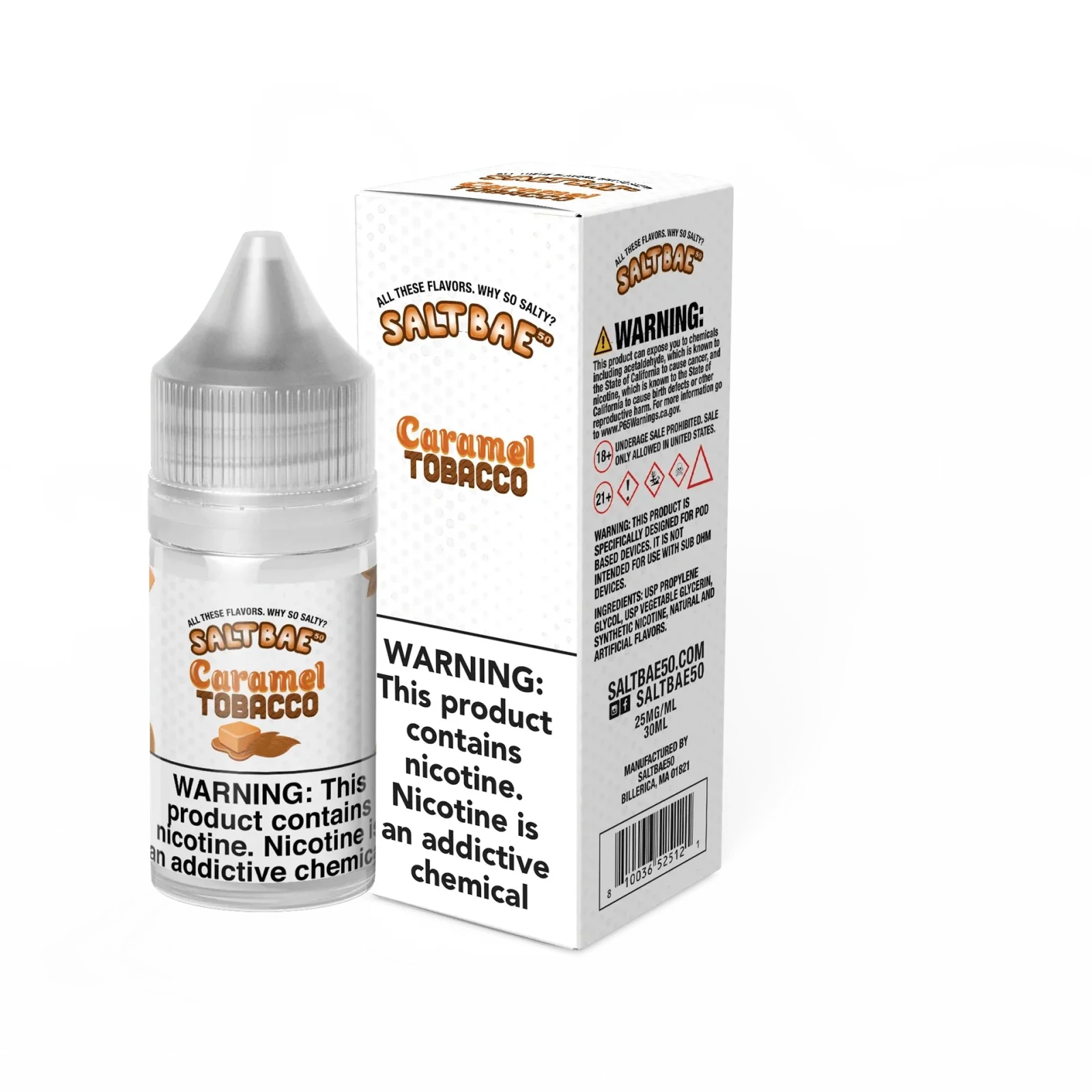 Caramel Tobacco SALT - Salt Bae 50 - 30mL