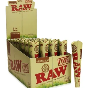RAW Pre Rolled - Organic Hemp 1¼ Cones - 6/pack