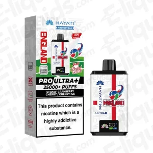 Hayati Pro Ultra+ 25K World Cup Edition (England) Straw' Cranberry Cherry / Cherry Ice Prefilled Pod Kit