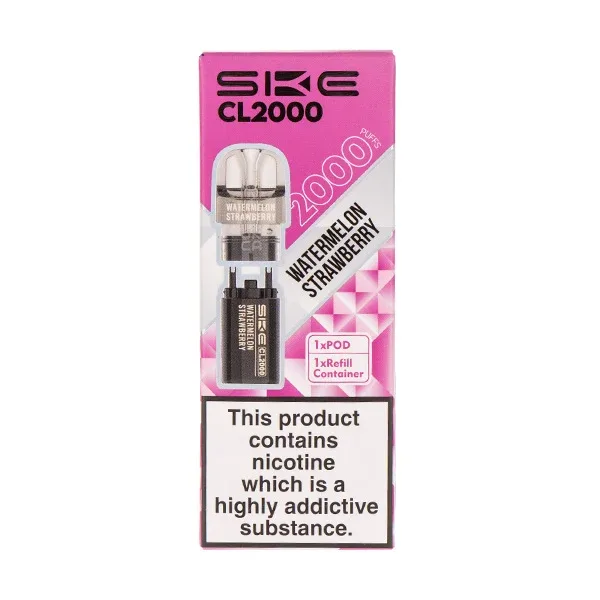 Watermelon Strawberry CL2000 Prefilled Pod + Refill by SKE