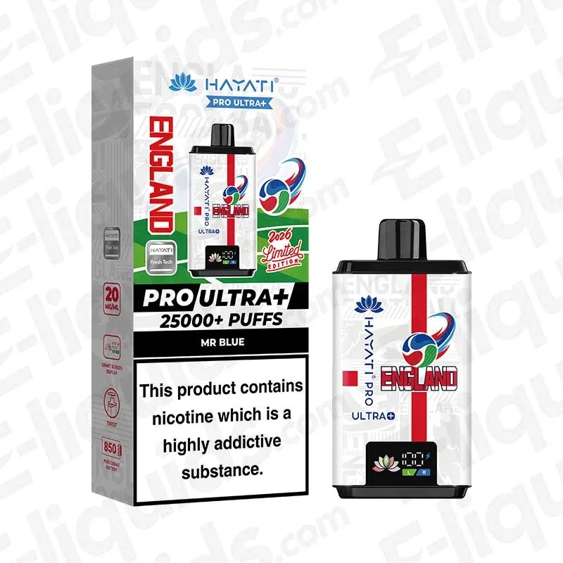 Hayati Pro Ultra+ 25K World Cup Edition (England) Mr Blue Prefilled Pod Kit
