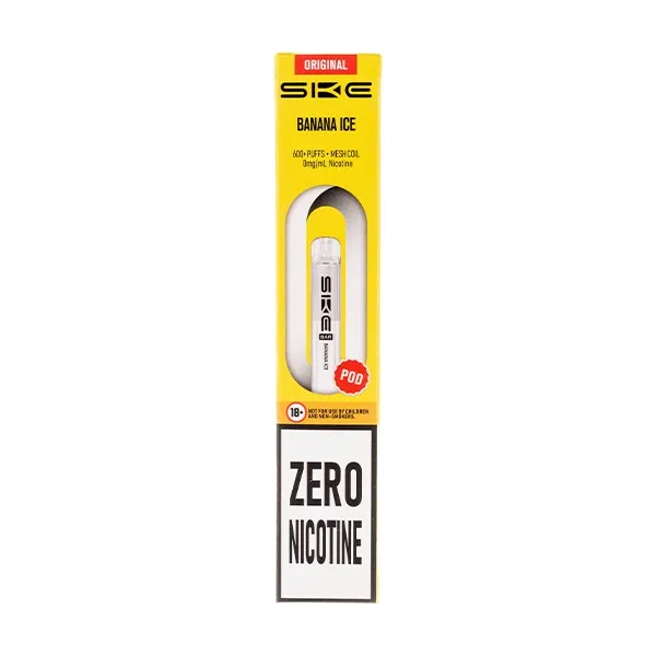 Banana Ice Crystal Bar 600 Zero Nicotine Prefilled Pods by SKE