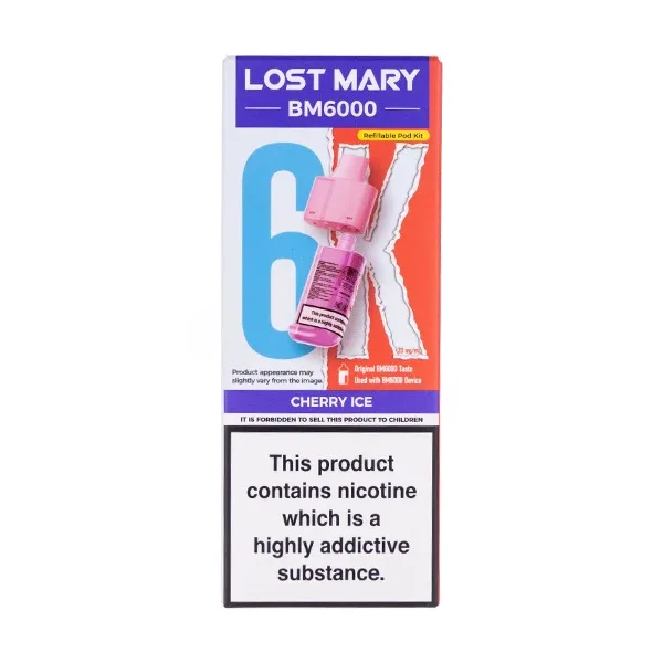 Cherry Ice BM6000 Prefilled Pod + Refill by Lost Mary
