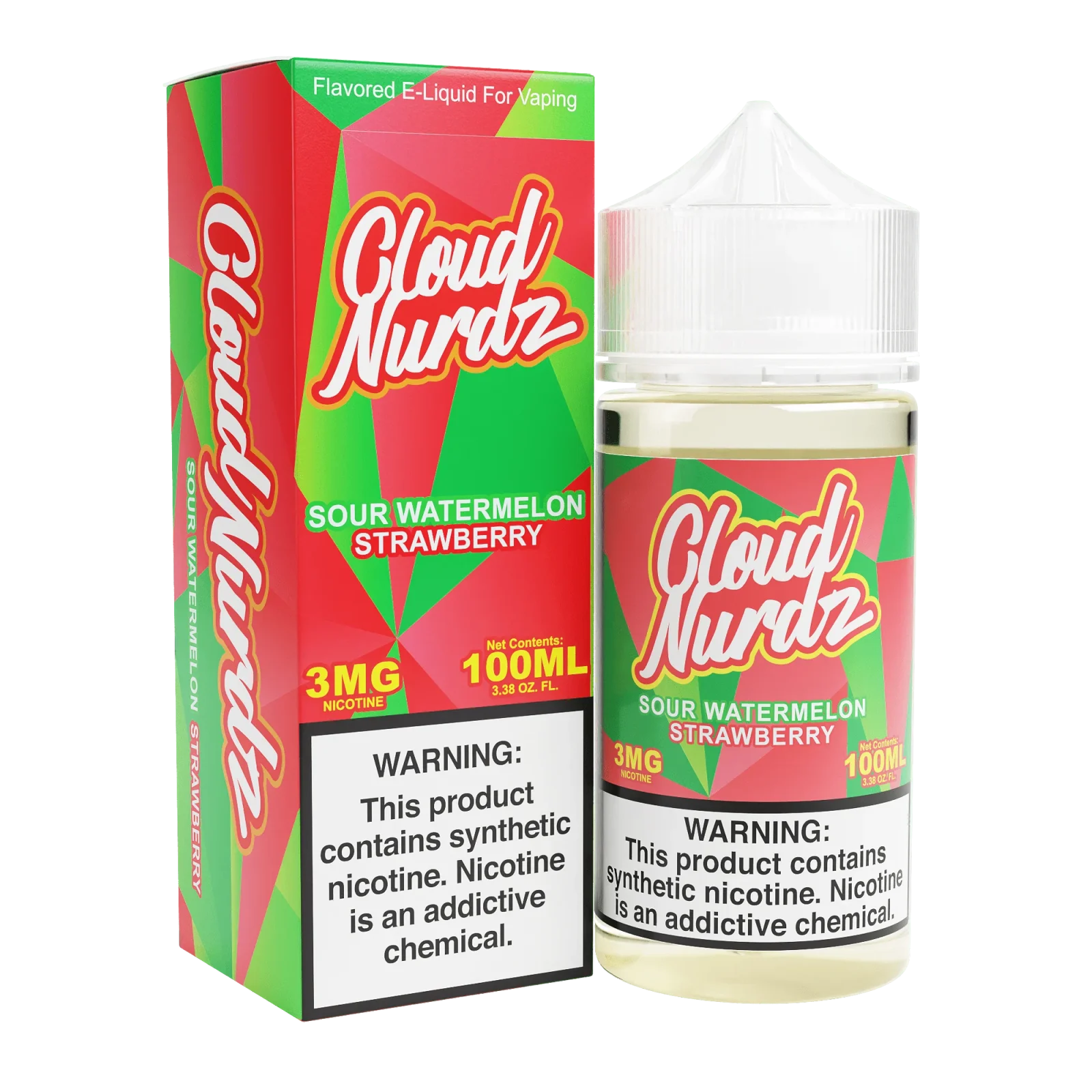 Sour Watermelon Strawberry - Cloud Nurdz - 100mL