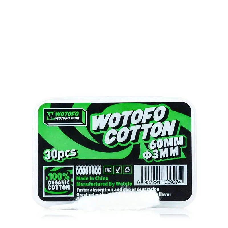 Wotofo Agleted Cotton 3mm (30-Pack)