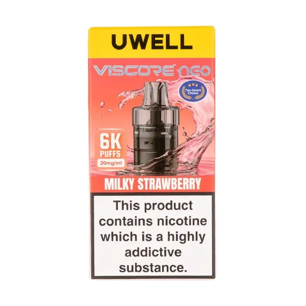 Milky Strawberry Viscore Neo 6K Prefilled Pod + Refill by Uwell