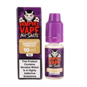 White Chocolate Hazelnut Tobacco Nic Salt E-Liquid by Vampire Vape