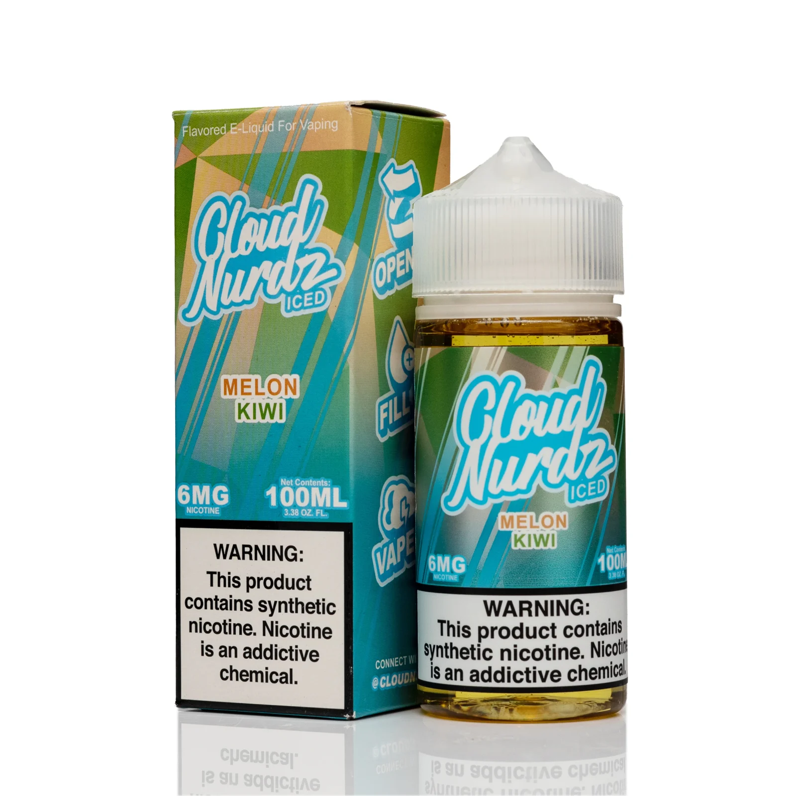 Cloud Nurdz E-Liquid - Kiwi Melon Ice - 100ml