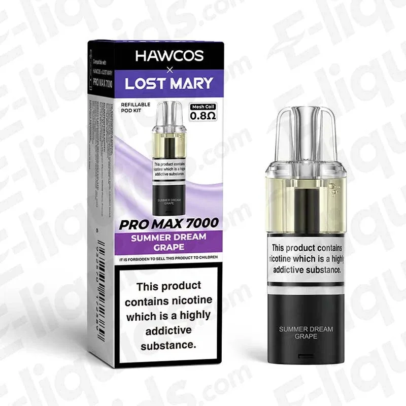 HAWCOS x Lost Mary Pro Max 7000 Summer Dream Grape Prefilled Pod