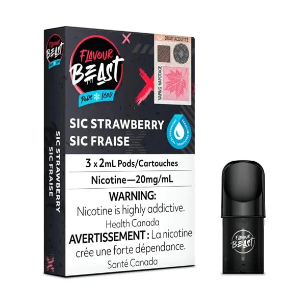 Flavour Beast Pods (STLTH) Sic Strawberry Iced